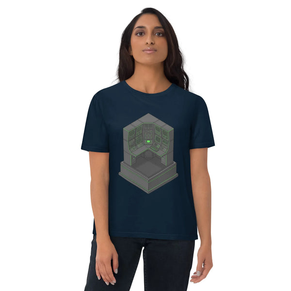 Retro Command Center Tee: Sustainable Design for the Modern Gamer - Sustainable Organic Design | Detailed Alternative View