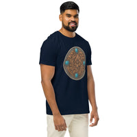 Tooled Leather Medallion Organic T-Shirt | Cowboy Renaissance - Sustainable Organic Design | Detailed Alternative View