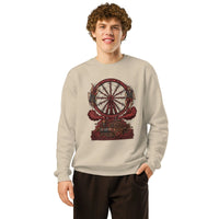 Steampunk Wheel of Fortune Organic Cotton Sweatshirt - Sustainable Organic Design | Primary Mockup Front View