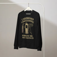 Cardboard Confessional Organic Gamer Sweatshirt - Sustainable Organic Design | Detailed Alternative View