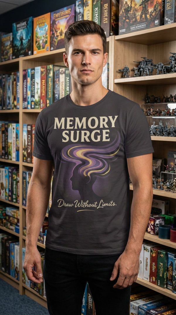 Memory Surge Organic Unisex T-Shirt - Male Builder in Local Game Store - Legendary Pull