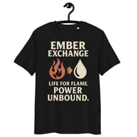 Ember Exchange Flame Power Tee - Verified Organic Streetwear - Sustainable Organic Design | Detailed Alternative View