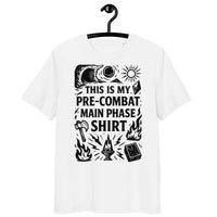 Pre-Combat Main Phase Organic Gamer T-Shirt – Sustainable Streetwear - Sustainable Organic Design | Detailed Alternative View