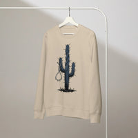 Western Cactus Graphic Sweatshirt | Organic Cotton | Cowboy Renaissance - Sustainable Organic Design | Primary Mockup Front View