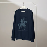 Organic Constellation Cowboy Crewneck Sweatshirt - Sustainable Organic Design | Detailed Alternative View