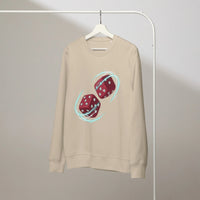 Lucky Roll Diamond Dice Organic Sweatshirt - Sustainable Organic Design | Detailed Alternative View