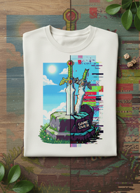 Pixel Blade Organic Cotton Tee | Sustainable Gaming Apparel