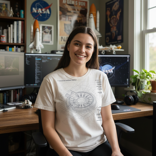 Apollo Schematic Tee | Organic Cotton NASA Shirt by Design Delight Studio
