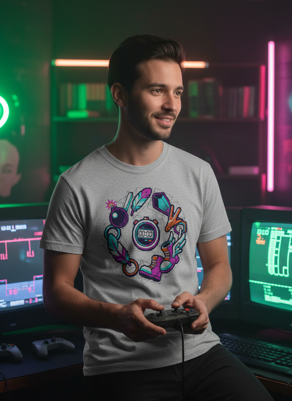Pixel Quest Tee | Sustainable Organic Cotton for the Modern Gamer