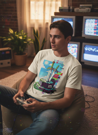 Pixel Blade Organic Cotton Tee | Sustainable Gaming Apparel