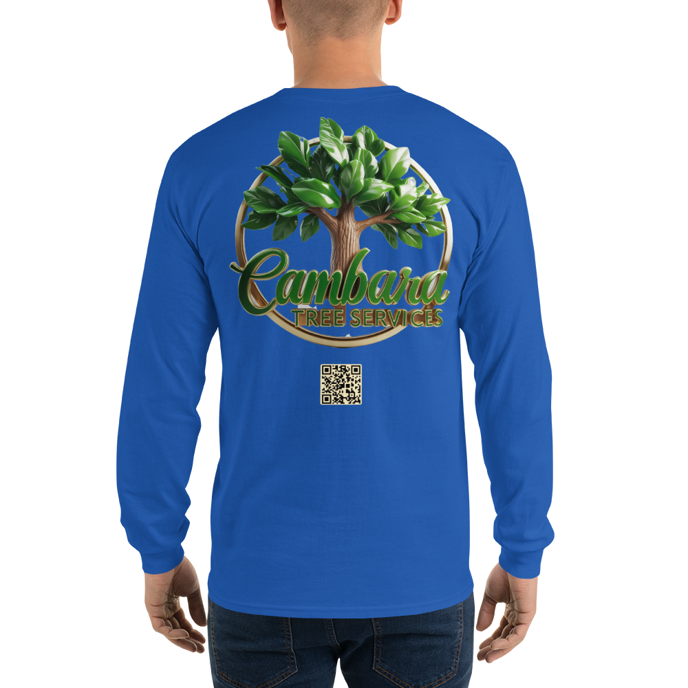 Custom Cambara Tree Services Long Sleeve Shirt – Premium Cotton, Eco-Friendly Print, Durable Workwear - Design Delight Studio