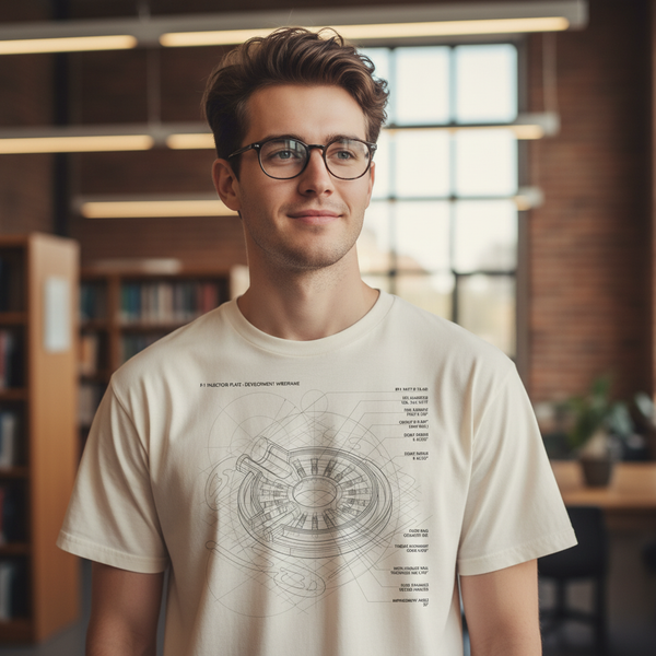 Apollo Schematic Tee | Organic Cotton NASA Shirt by Design Delight Studio