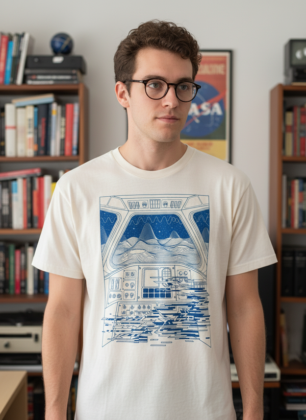 Lunar Glitch Tee | Sustainable Graphic Tee in Organic Cotton