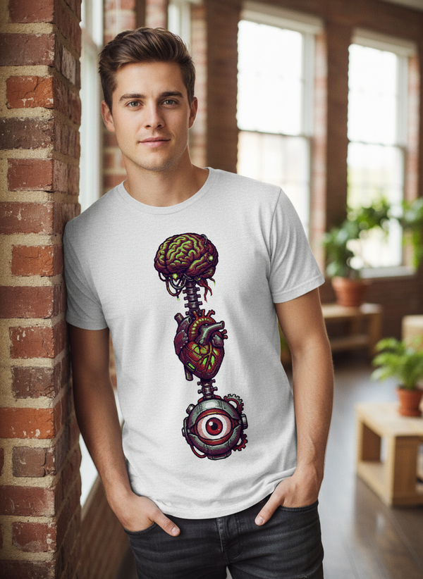 Biomechanical Core Pixel Tee | Premium Organic Cotton