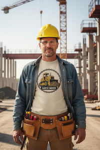 Man wearing a hard hat and tool belt on a construction site