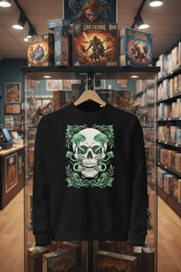 Verdant Skull Organic Sweatshirt – Sustainable Gamer Streetwear