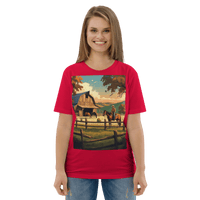 Rustic Ranch Life Tee - Organic Cotton Graphic T-Shirt - Design Delight Studio