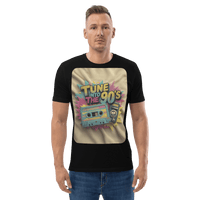 Tune into the 90s T-Shirt - Retro Cassette & Boombox Tee - Vintage Style - Design Delight Studio