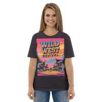 Wild West Revival T-Shirt - Retro Cowboy Graphic Organic Tee - Design Delight Studio
