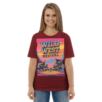 Wild West Revival T-Shirt - Retro Cowboy Graphic Organic Tee - Design Delight Studio
