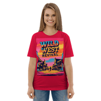 Wild West Revival T-Shirt - Retro Cowboy Graphic Organic Tee - Design Delight Studio