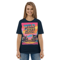 Wild West Revival T-Shirt - Retro Cowboy Graphic Organic Tee - Design Delight Studio