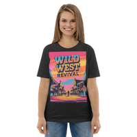 Wild West Revival T-Shirt - Retro Cowboy Graphic Organic Tee - Design Delight Studio